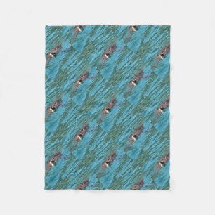 Loggerhead Sea Turtle Wildlife Art Fleecedecke