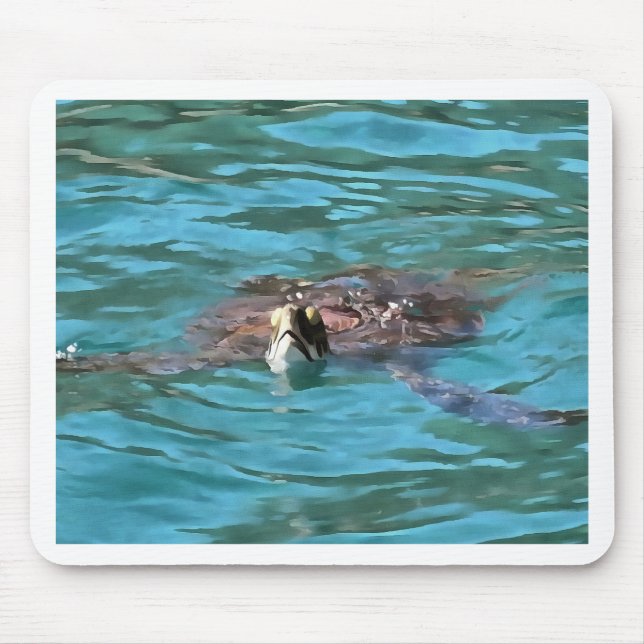 Loggerhead Sea Turtle Wildlife Art Mousepad (Vorne)