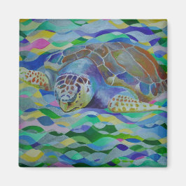 Loggerhead Turtle Colorado Art Magnet