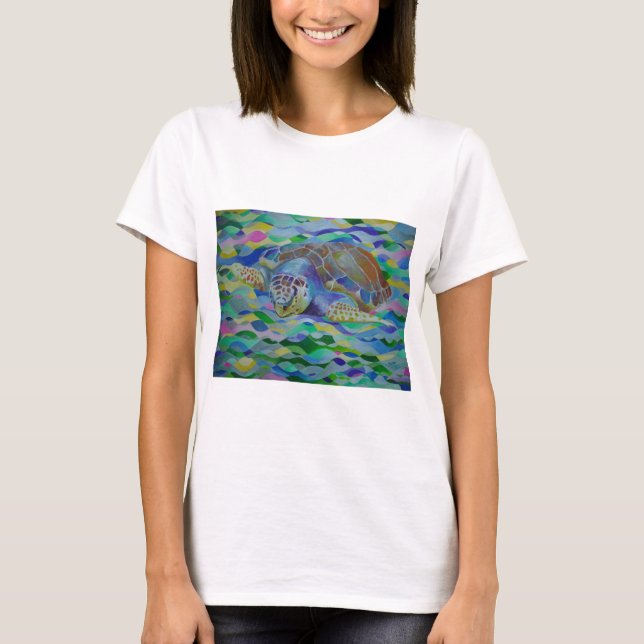 Loggerhead Turtle Colorado Art T-Shirt (Vorderseite)