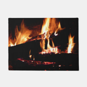 Loggt sich in der Feuer-Feuer-Fotografie ein Fußmatte