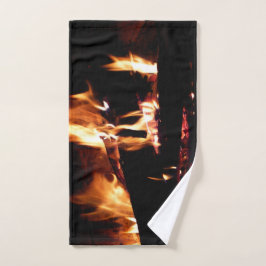 Loggt sich in der Feuer-Feuer-Fotografie ein Handtuch