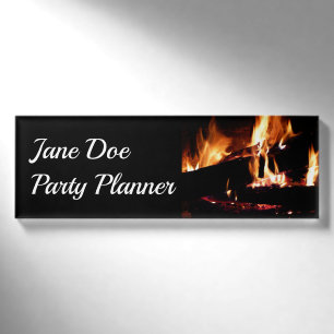 Loggt sich in der Feuer-Feuer-Fotografie ein Namenschild