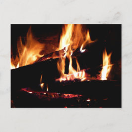 Loggt sich in der Feuer-Feuer-Fotografie ein Postkarte