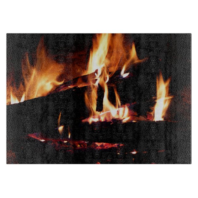 Loggt sich in der Feuer-Feuer-Fotografie ein Schneidebrett (Vorderseite)