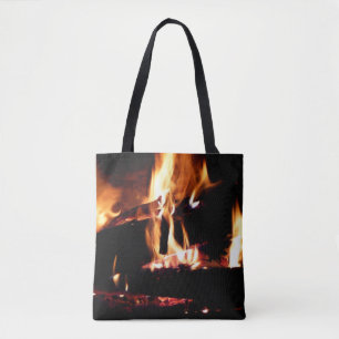Loggt sich in der Feuer-Feuer-Fotografie ein Tasche