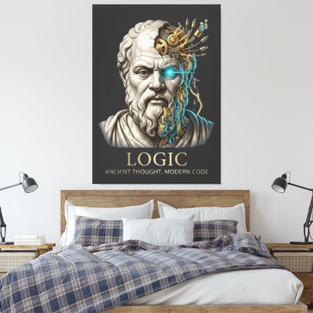 Logic - Ancient Thought Modern Code Cyberpunk  Leinwanddruck (Insitu (Schlafzimmer))