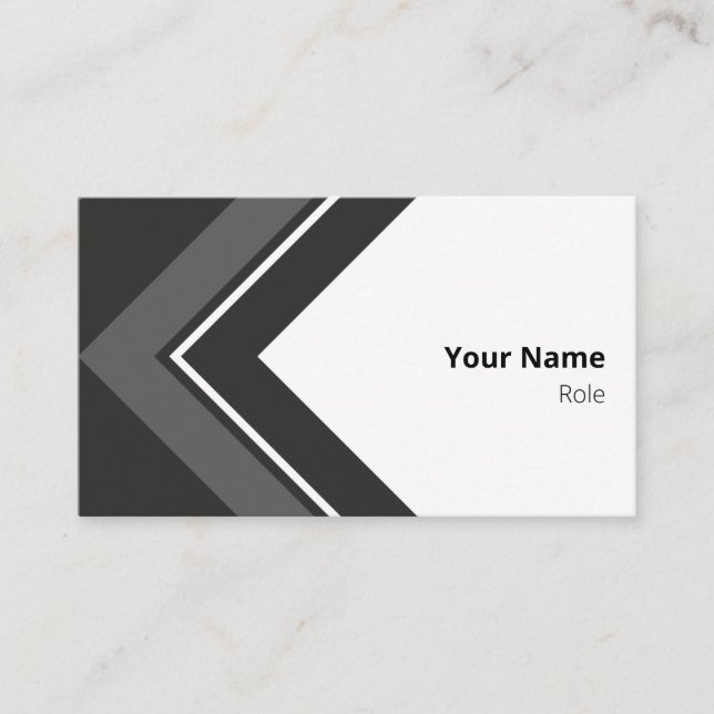 Logical Dark Gray Retro Arrow Visitenkarte (Vorderseite)