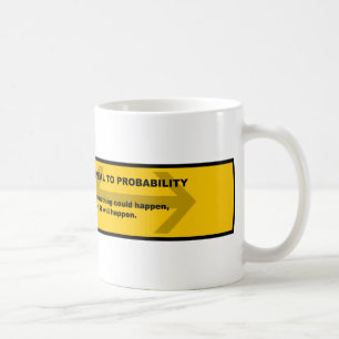 Logical Fallacy: Appell zur Wahrscheinlichkeit Kaffeetasse