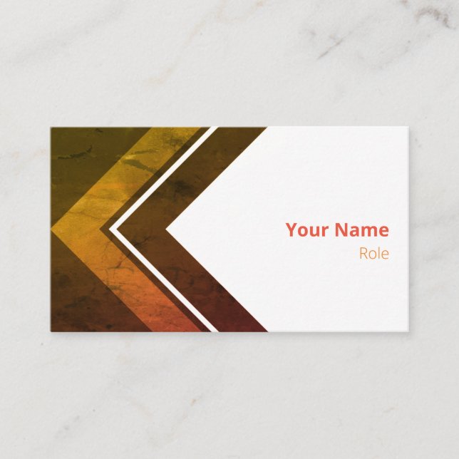 Logical Orange Retro Arrow Visitenkarte (Vorderseite)