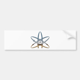 Logidea atheistisches Atomsymbol Autoaufkleber