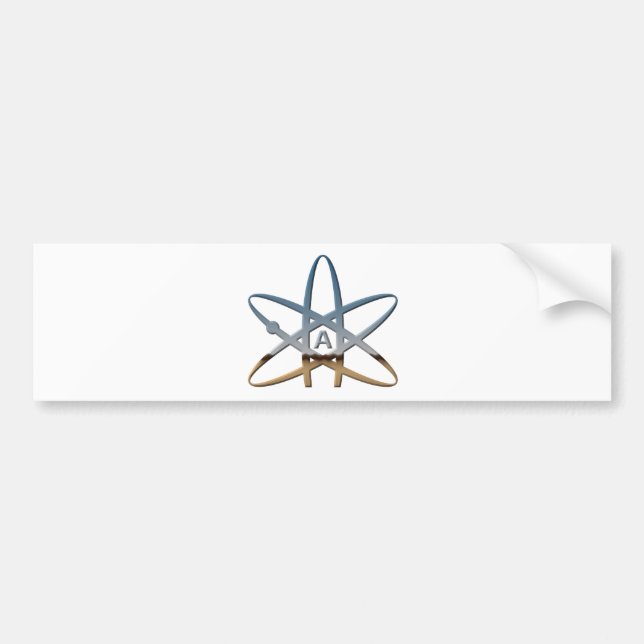 Logidea atheistisches Atomsymbol Autoaufkleber (Vorne)
