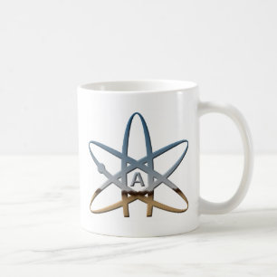 Logidea atheistisches Atomsymbol Kaffeetasse