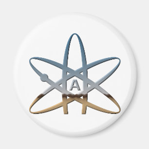 Logidea atheistisches Atomsymbol Magnet