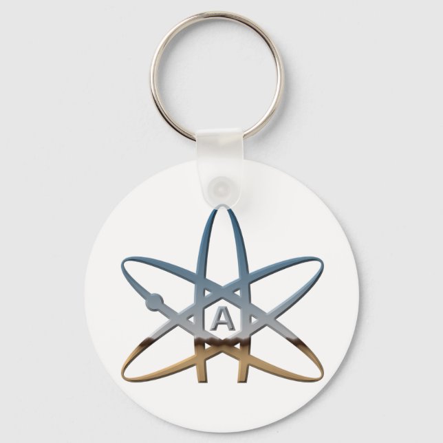 Logidea atheistisches Atomsymbol Schlüsselanhänger (Vorderseite)