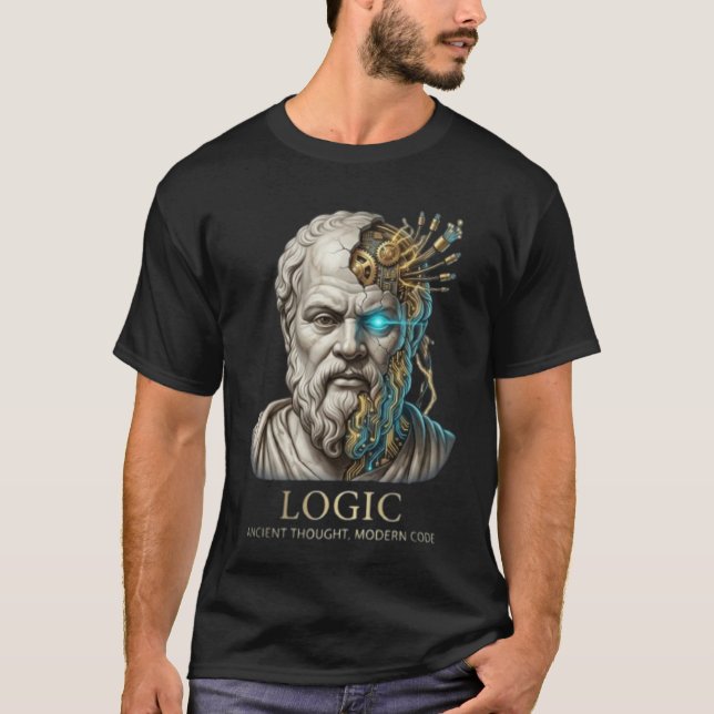 Logik - Antikes Denken Moderner Code Cyberpunk T-Shirt (Vorderseite)