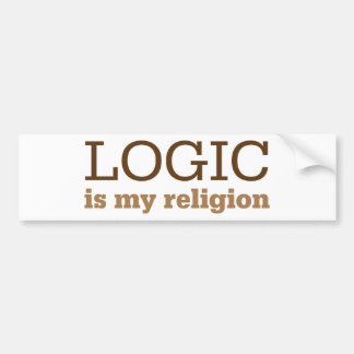 Logik ist meine Religion Autoaufkleber