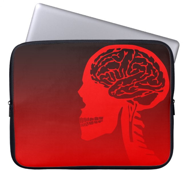 Logikschädel Laptopschutzhülle (Vorderseite)