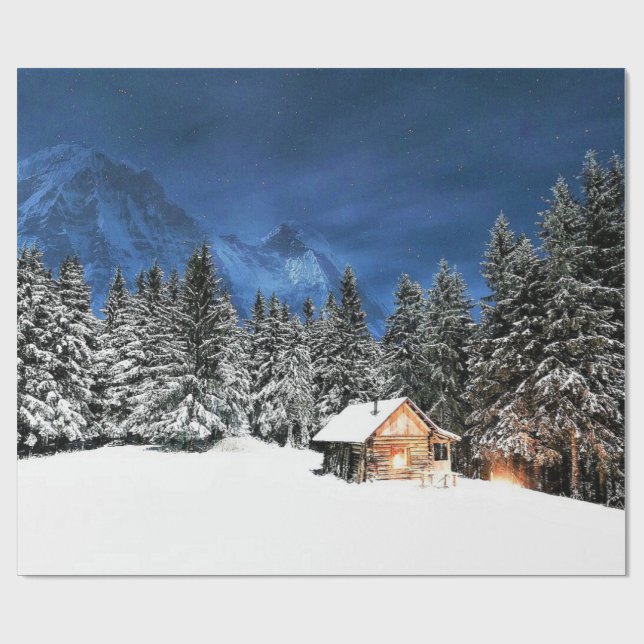 Login-Bergsicht Geschenkpapier (Flach)