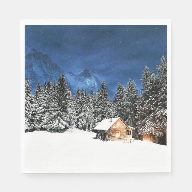 Login-Bergsicht Serviette (Vorderseite)