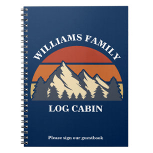 Login Cabin Mountain Vacation Rental Gästebuch Notizblock