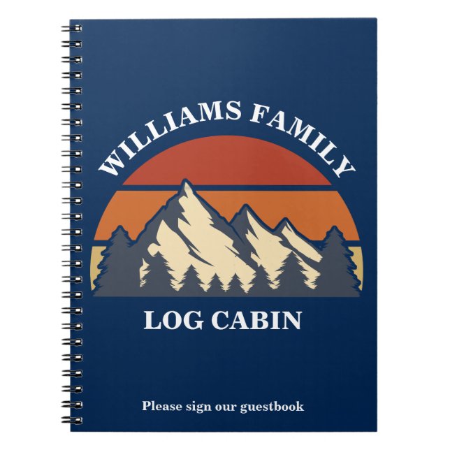 Login Cabin Mountain Vacation Rental Gästebuch Notizblock (Vorderseite)