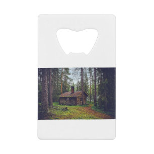Login Kabine Hütte House Zuhause Finnland Landscha Geldbeutel Flaschenöffner