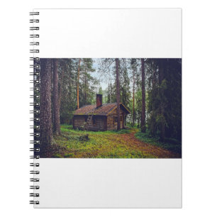 Login Kabine Hütte House Zuhause Finnland Landscha Notizblock