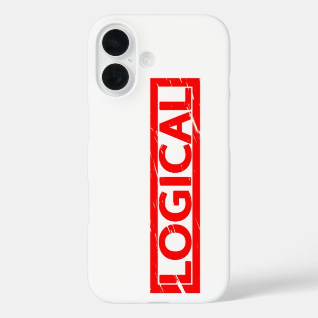 Logische Briefmarke iPhone 16 Hülle (Rückseite)