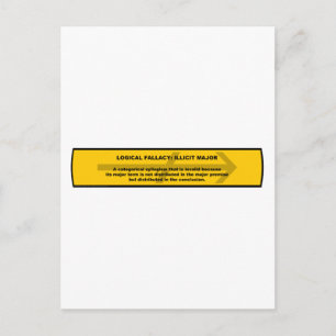 Logische Tatsache: Unerlaubter großer Teil Postkarte