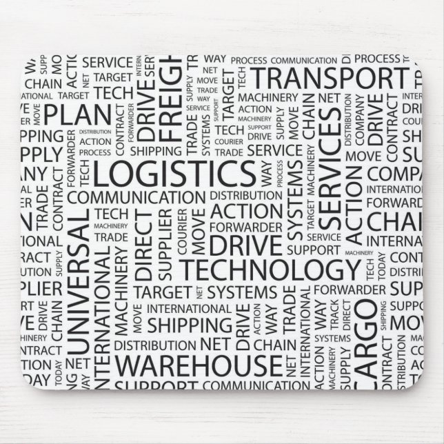 LOGISTIK kopieren mit Wörtern Mousepad (Vorne)