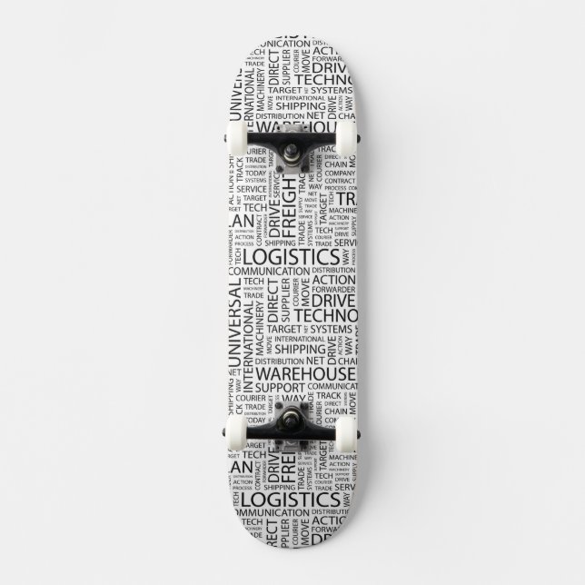 LOGISTIK kopieren mit Wörtern Skateboard (Vorderseite)