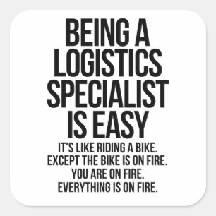 Logistik-Spezialist Quadratischer Aufkleber