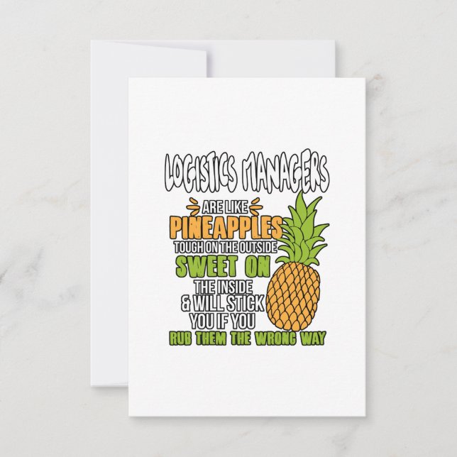Logistikmanager sind wie Ananas. Karte (Vorderseite)