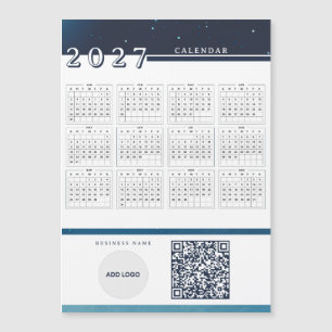 Logo 2027 Kalender QR-Code Magnetkarte hinzufügen
