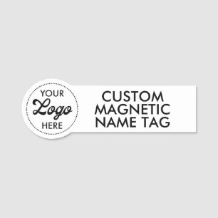 LOGO 3,75" x 1,25" Individuelles Magnetisches Name Namensschild