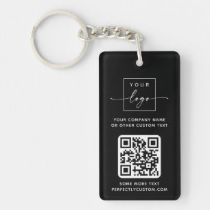 Logo 3 QR codes texte personnalisé noir ou couleur