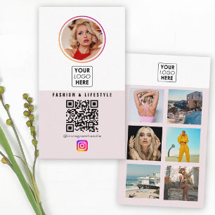 Logo 6 Foto Fütterte QR-Code für soziale Medien Visitenkarte