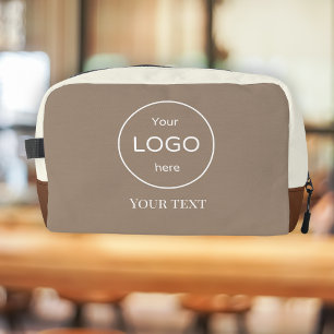 Logo accessoire beige brun cosmétique sac dopp