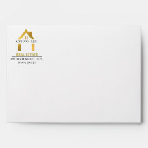 Logo-Adresse eines luxuriösen Gold-Immobilienhause