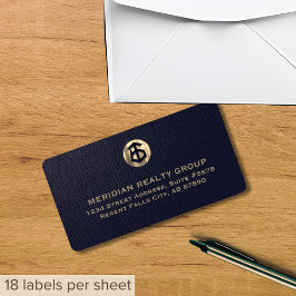 Logo-Adressetiketten für elegante echte Anwesen Adressaufkleber