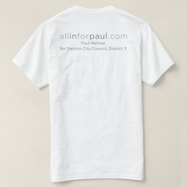 Logo allinforpaul.com Texas T-Shirt (Design Rückseite)