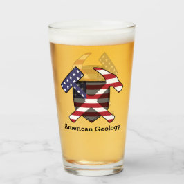Logo "American Geology Rock Hammer" - individuell Glas