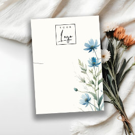 Logo-Anzeige für die blaue Wildblume Visitenkarte