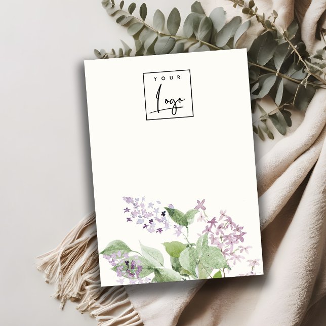 Logo-Anzeige für Soft Lilac Floral Blank Blank Visitenkarte (Von Creator hochgeladen)