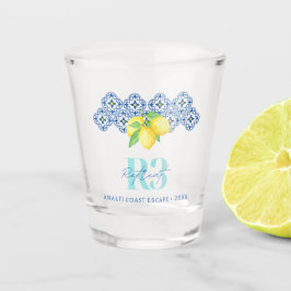 Logo "Aquarellon Lemon Mediterrane Tile" Schnapsglas