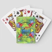 Logo "Art By MAS" sur des cartes à jouer