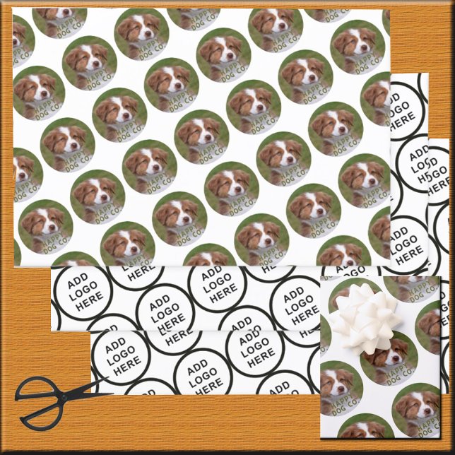 Logo Art Slogan Custom Foto Erstellen Sie es selbs Geschenkpapier Set (Von Creator hochgeladen)