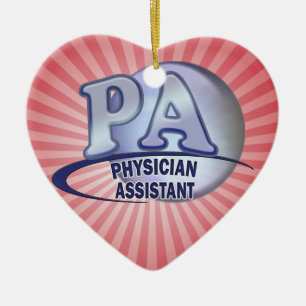 LOGO-ARZT-ASSISTENT PAS BLAUER KERAMIK ORNAMENT