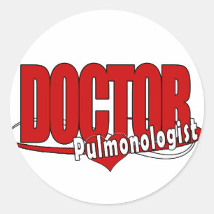 LOGO-ARZT PULMONOLOGIST RUNDER AUFKLEBER